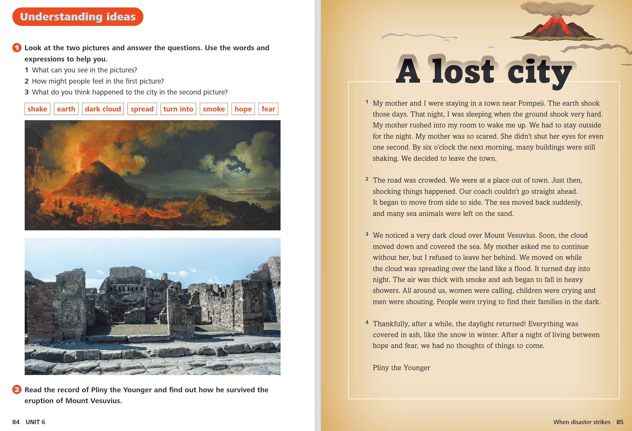 外研版 A lost city 阅读页面